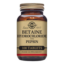 Solgar Betaine Hydrochloride with Pepsin 100 Tablets