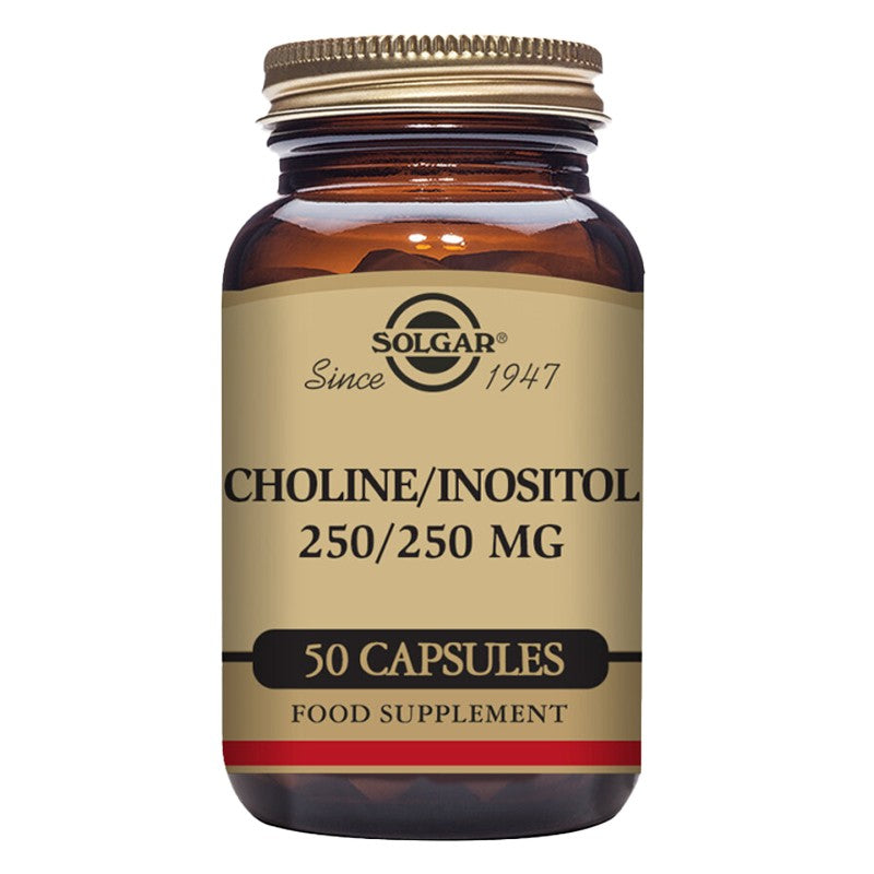 Solgar Choline/Inositol 250/250mg 50 Veg Capsules