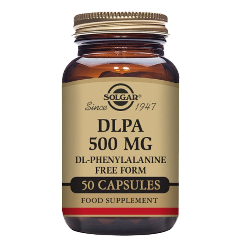 Solgar DLPA (DL-Phenylalanine) 500mg 50 Veg Capsules