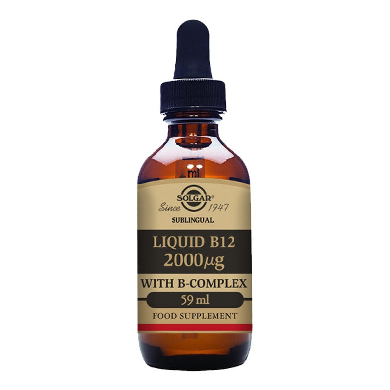 Solgar Sublingual Liquid B12 2000µg with B-Complex 59ml