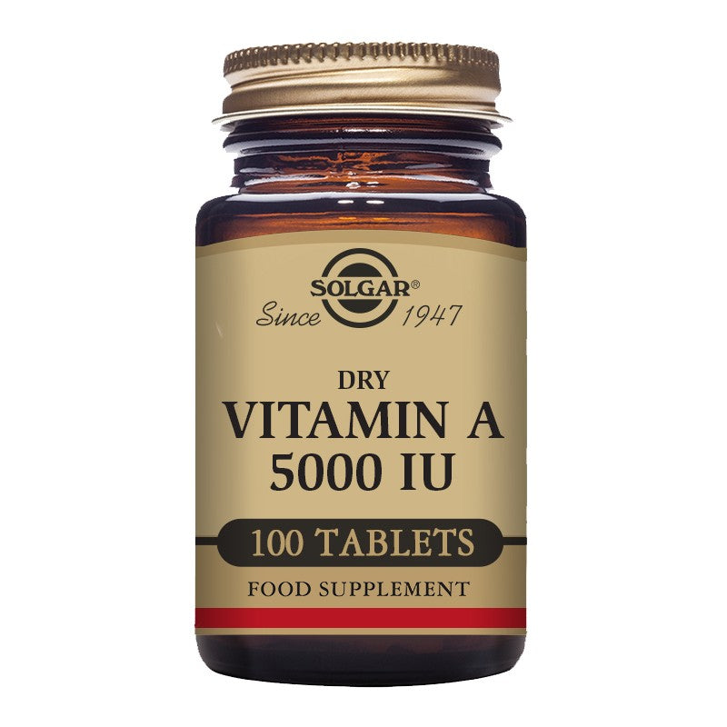 Solgar Dry Vitamin A 5000iu (1502µg) 100 Tablets