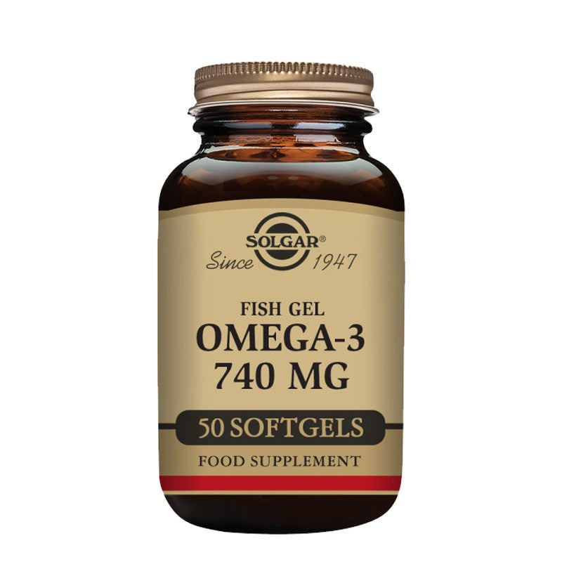 Solgar Omega-3 740mg (Fish Gel - Kosher) 50 Capsules
