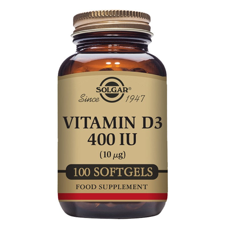 Solgar Vitamin D3 400iu (10µg) 100 Softgels