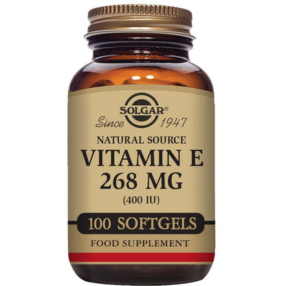Solgar Vitamin E 268mg (400iu) Vegetable Softgels