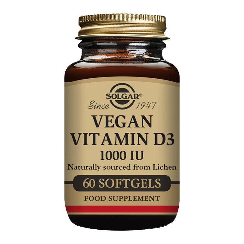 Solgar Vegan Vitamin D3 (Cholecalciferol) 1000iu (25µg) 60 Capsules