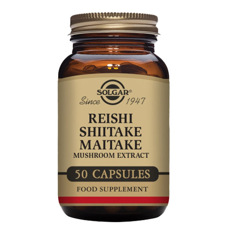 Solgar Reishi Shiitake Maitake Mushroom Extract 50 Veg Capsules