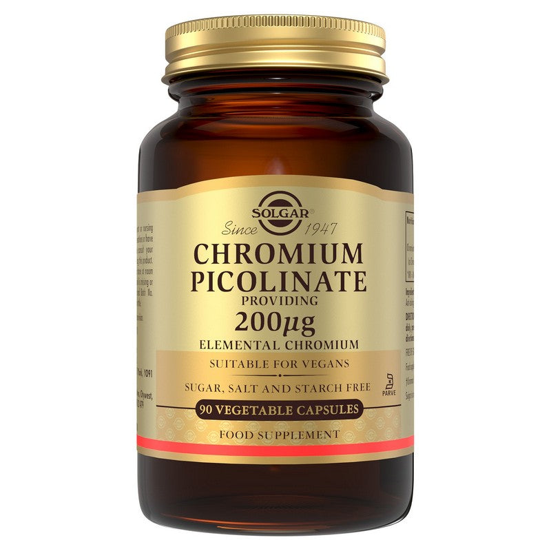 Solgar Chromium Picolinate 200µg 90 Veg Capsules