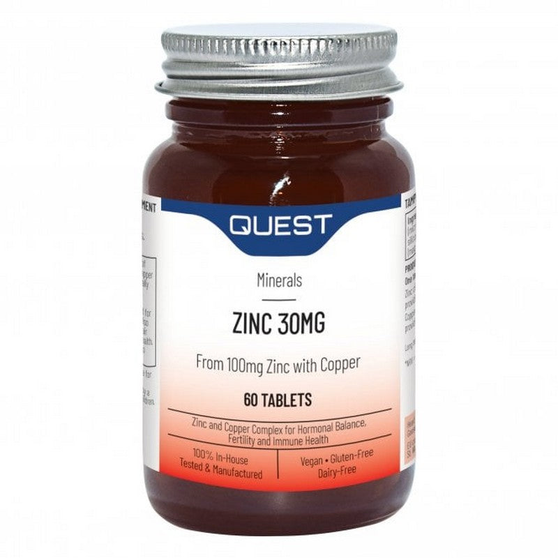Quest Zinc 30mg (Citrate) 60 Tablets