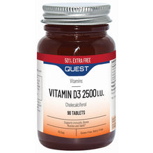 Quest Vitamin D3 2500i.u. (Extra Fill) 60+30 Tablets
