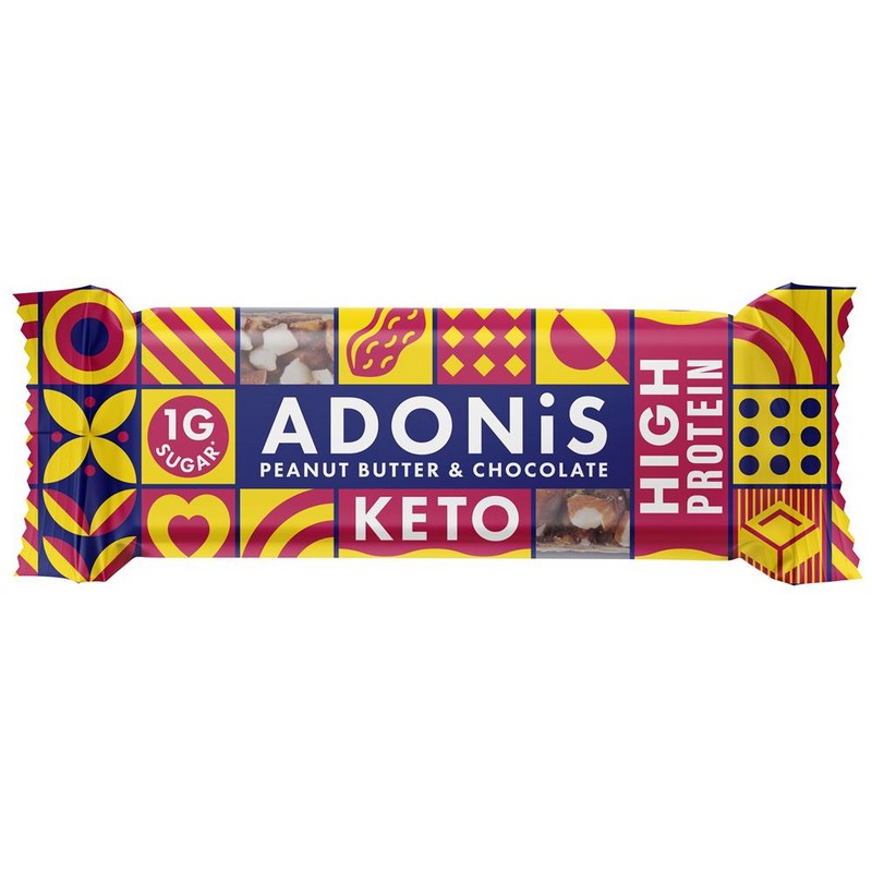 Adonis Peanut Butter & Cocoa Keto High Protein Bar 45g