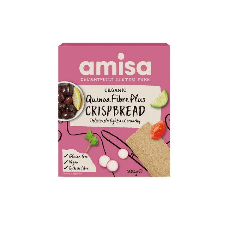 Amisa Gluten Free Quinoa Fibre Plus Crispbread Organic 100g