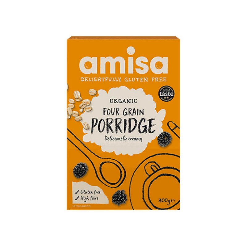 Amisa Organic Gluten Free Four Grain Porridge 300g