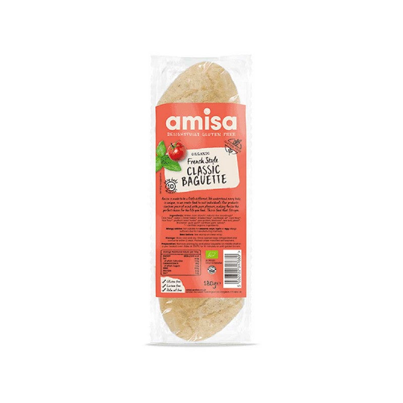 Amisa Organic GF French Style Classic Baguette 180g