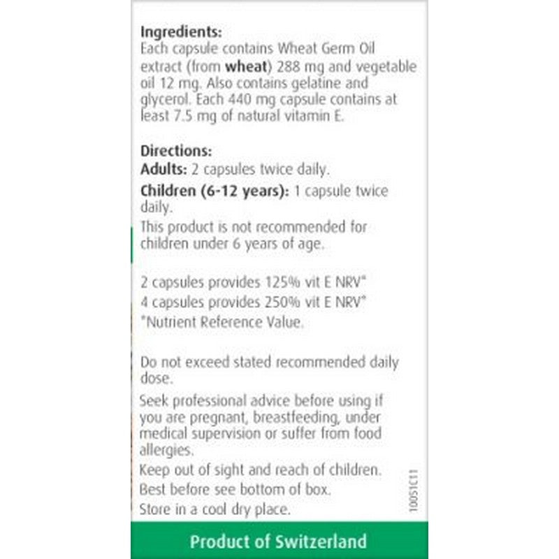 A.Vogel Wheat Germ Oil Capsules 120 Capsules