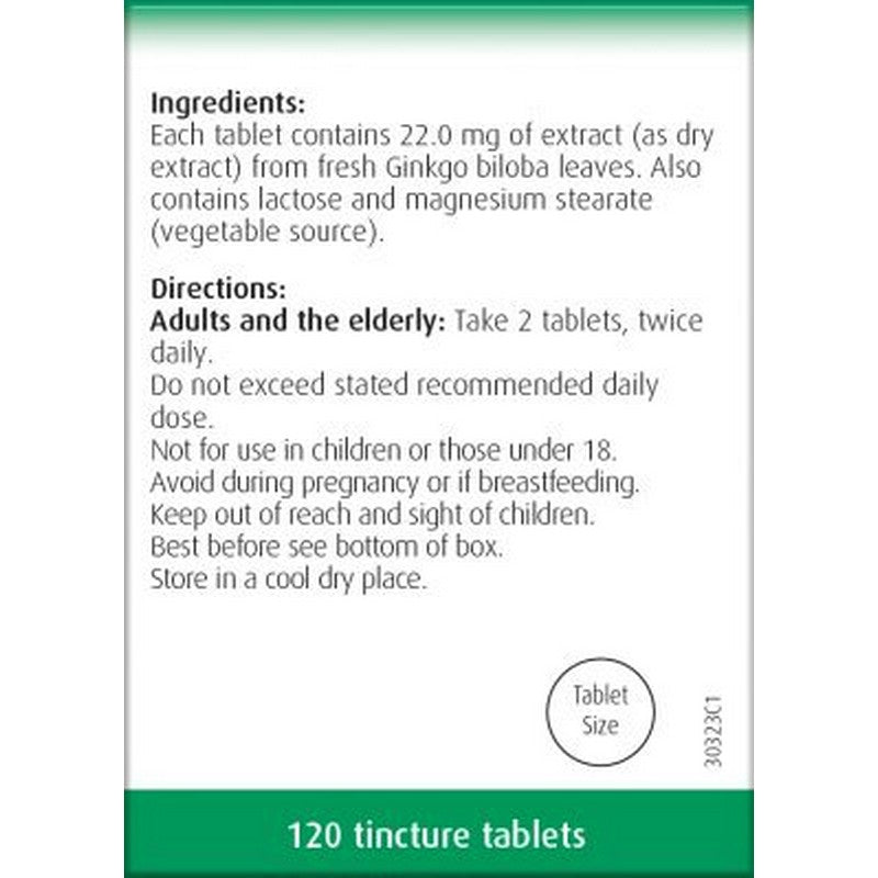 A.Vogel Ginkgo Biloba Tablets 120 Tablets