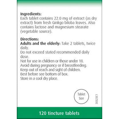 A.Vogel Ginkgo Biloba Tablets 120 Tablets