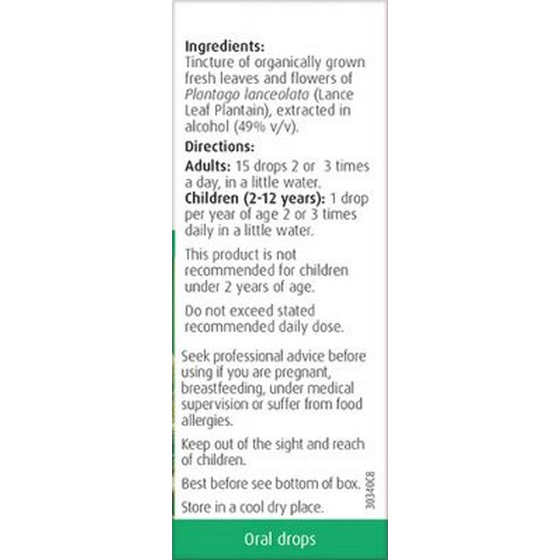 A.Vogel Plantago Lanceolata 50ml