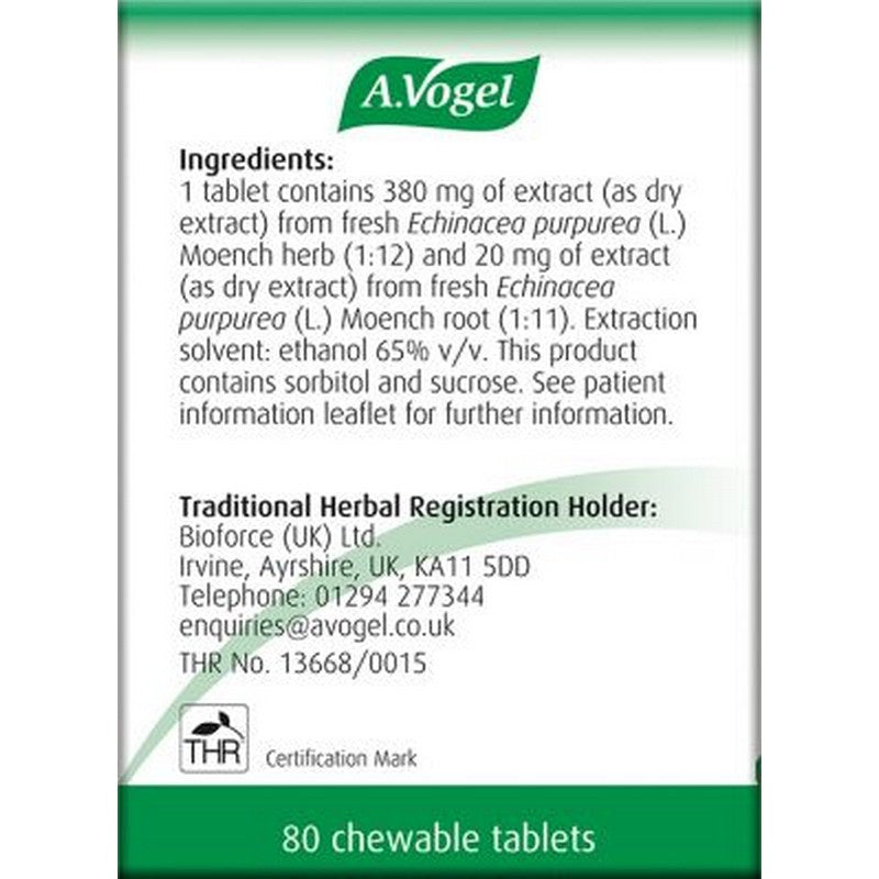A.Vogel Echinaforce Chewable Cold & Flu Tablets