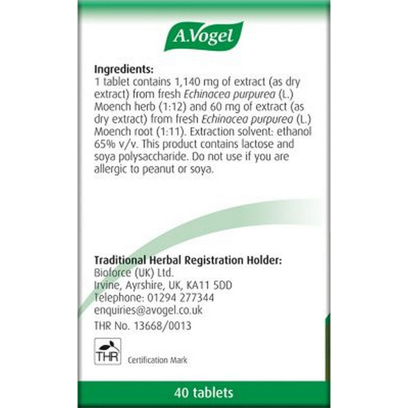 A.Vogel Echinaforce Forte Cold & Flu 40 Tablets