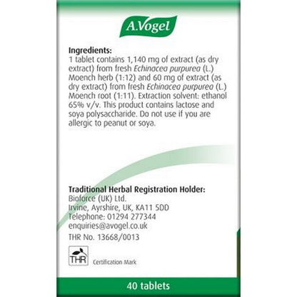 A.Vogel Echinaforce Forte Cold & Flu 40 Tablets