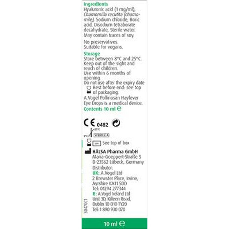 A.Vogel Pollinosan Hayfever Eye Drops 10ml