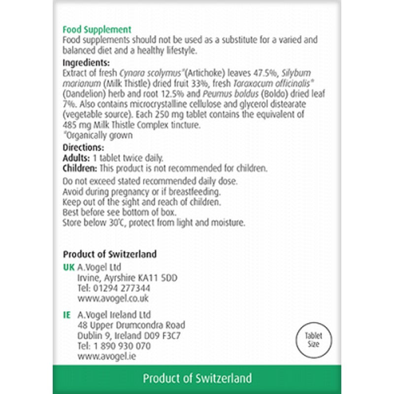 A.Vogel Milk Thistle Tincture Tablets