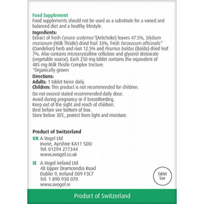 A.Vogel Milk Thistle Tincture Tablets