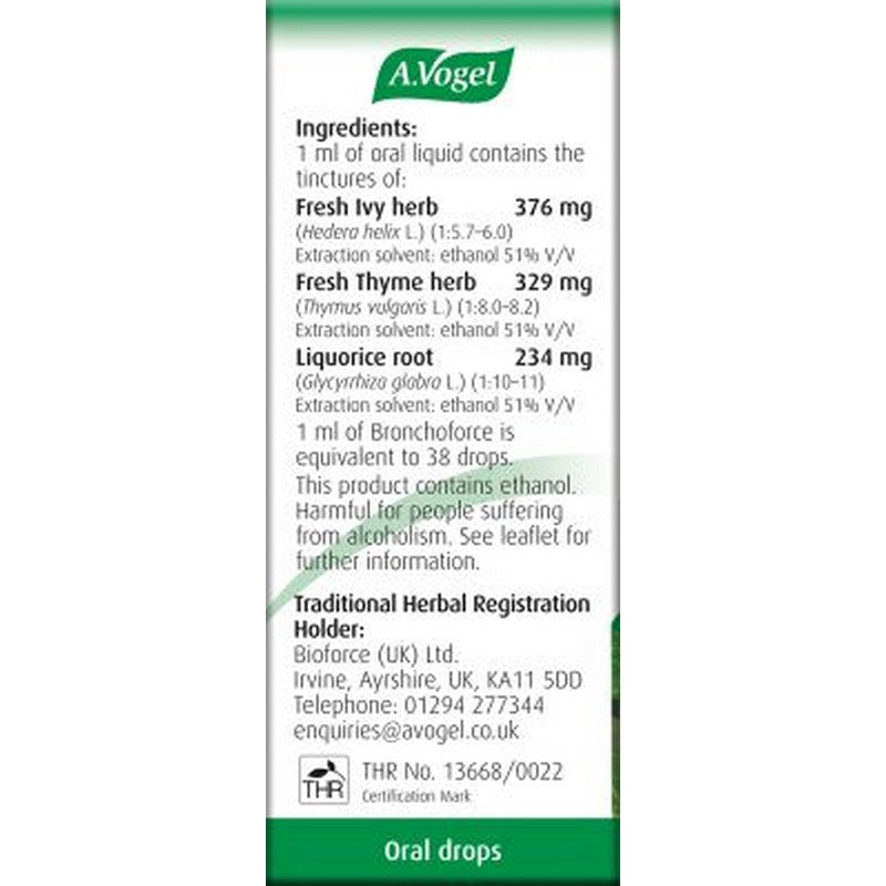 A.Vogel Bronchoforce Ivy Complex Oral Drops 50ml