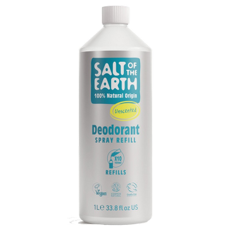 Salt Of The Earth Unscented Spray Refill 1 Litre