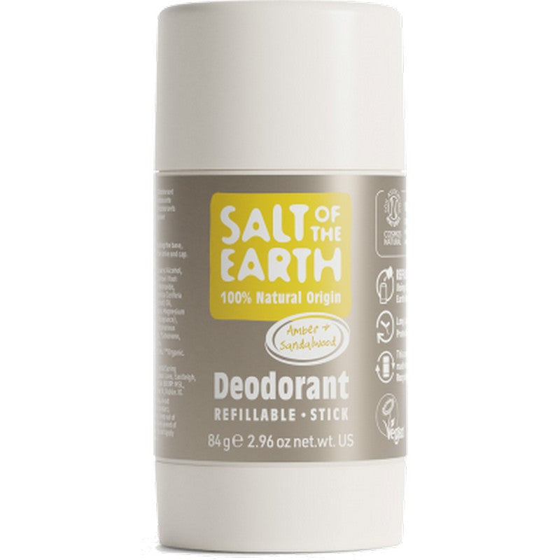 Salt Of The Earth Amber & Sandalwood Natural Deodorant Stick 84g