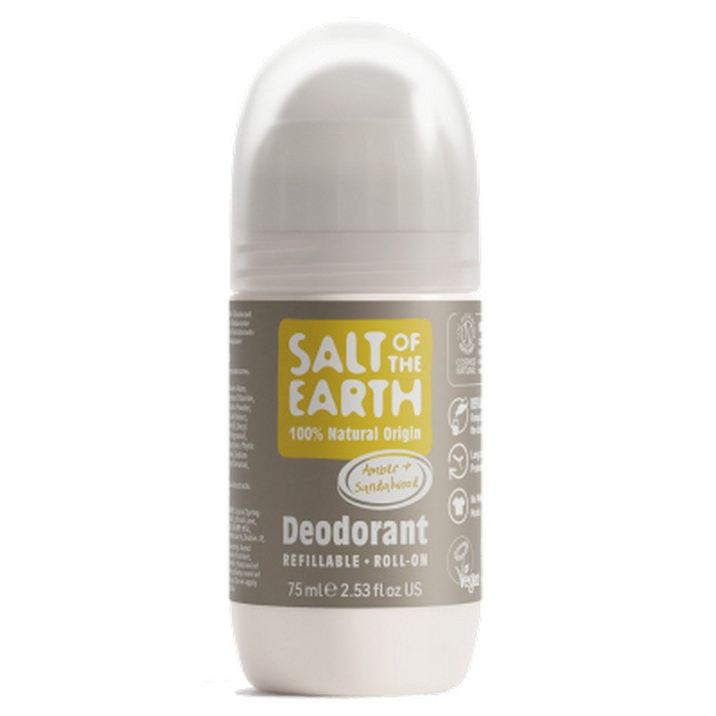 Salt Of The Earth Amber & Sandalwood Refill Roll On 75ml