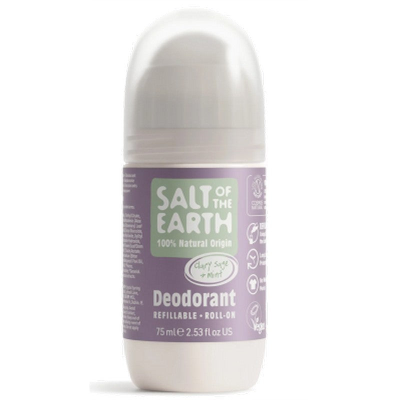 Salt Of The Earth Clary Sage & Mint Roll On (Refillable) 75ml