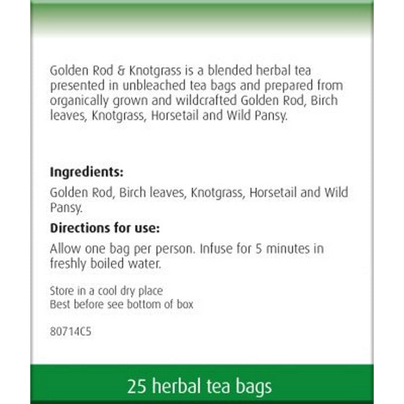 A.Vogel Golden Rod & Knotgrass Tea Bags 25 X 2g