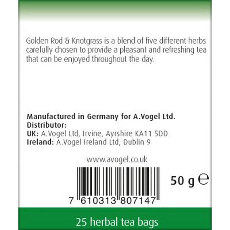 A.Vogel Golden Rod & Knotgrass Tea Bags 25 X 2g