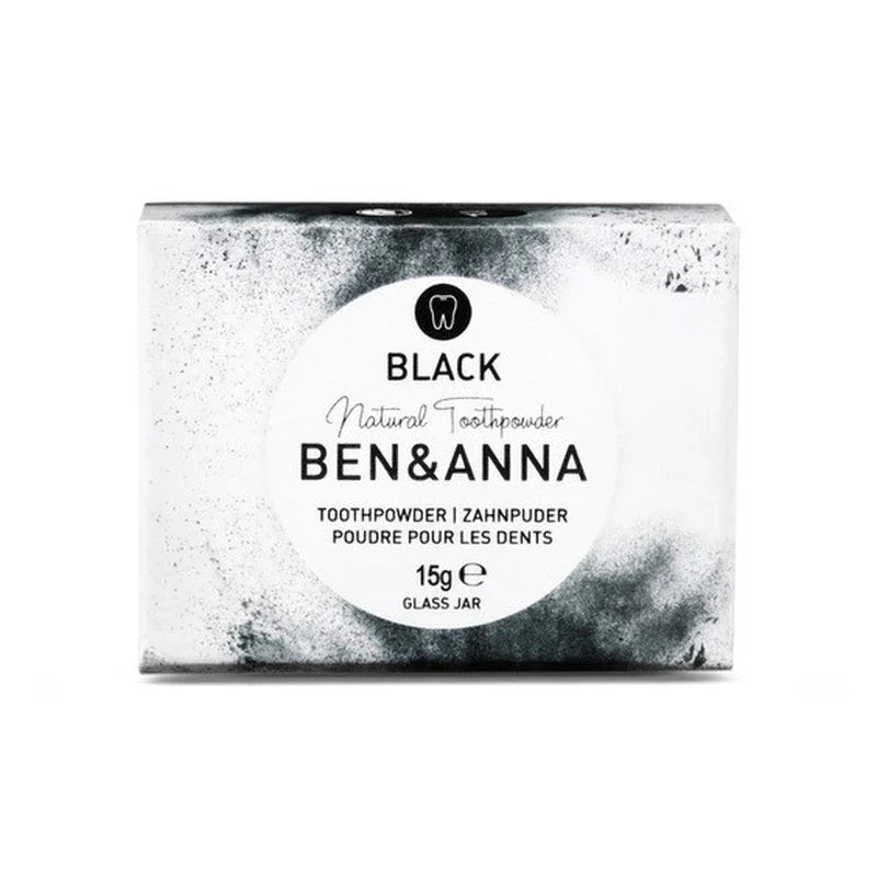 Ben & Anna Toothpowder (Jar) - Black (Whitening) 15g