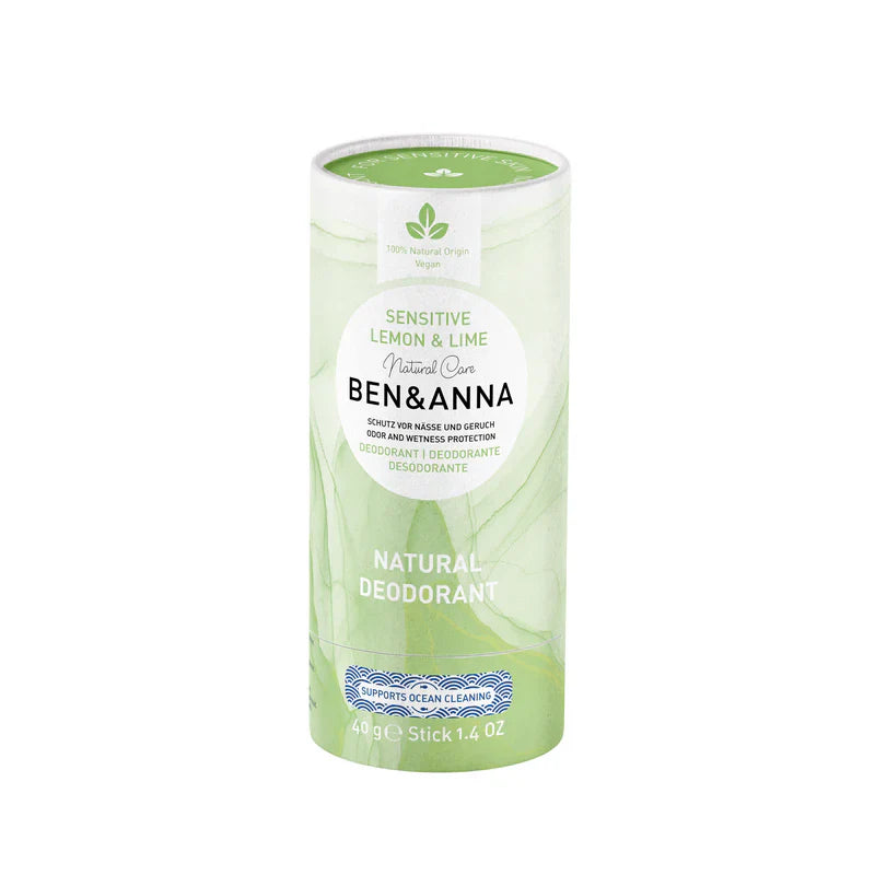 Ben & Anna Natural Deodorant Sensitive Lemon & Lime (Paper Tube) 40g