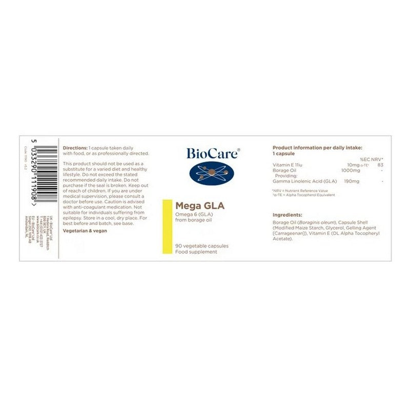 BioCare Mega GLA (Omega6) 90 Capsules