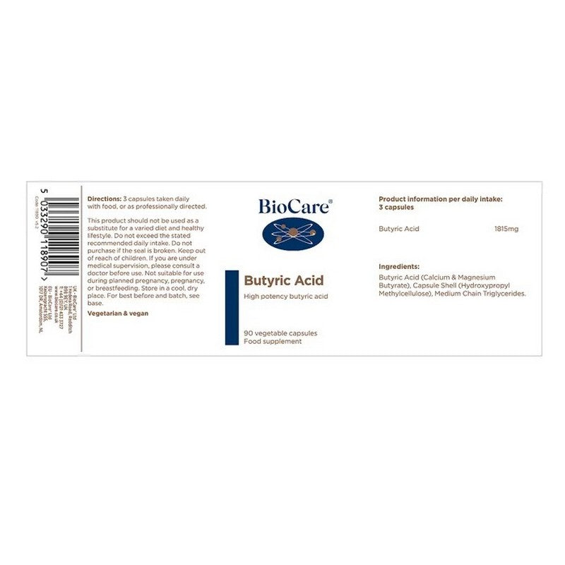 BioCare Butyric Acid 90 Capsules