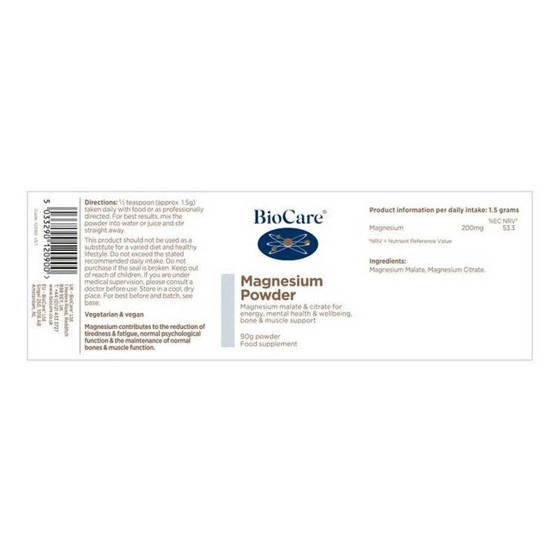 BioCare Magnesium Powder 90g