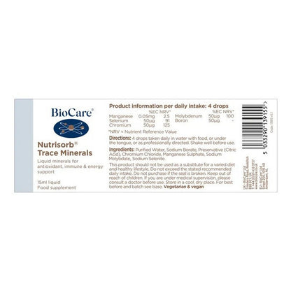 BioCare Nutrisorb® Trace Minerals 15ml Liquid Drops