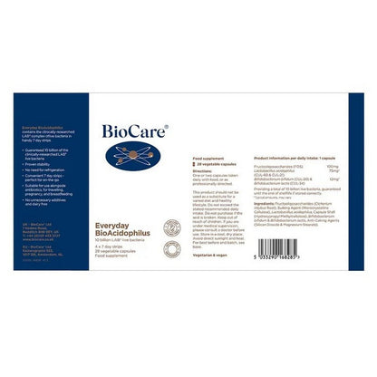 BioCare Everyday BioAcidophilus 28 Capsules