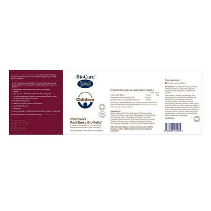 BioCare Children's Red Berry BioMelts 28 Sachets