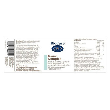 BioCare Neuro Complex 60 Capsules