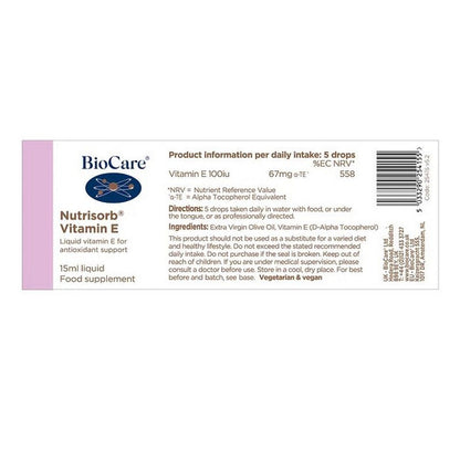 BioCare Nutrisorb® Vitamin E 15ml Liquid Drops