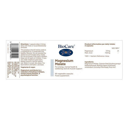 BioCare Magnesium Malate 90 Capsules