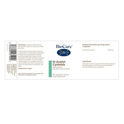 BioCare NAcetyl Cysteine 90 Capsules