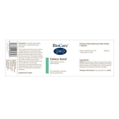 BioCare Celery Seed 30 Capsules