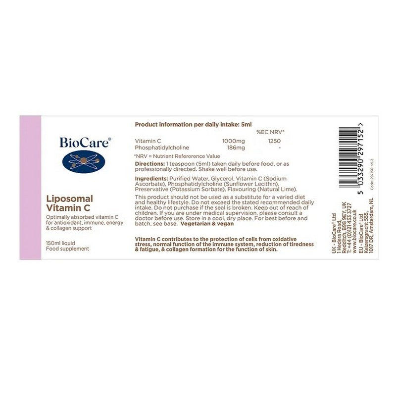 BioCare Liposomal Vitamin C 150ml Liquid
