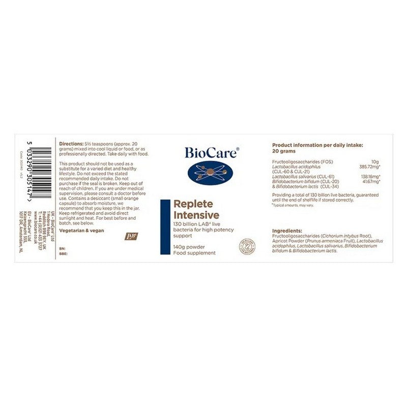 BioCare Replete Intensive 140g Powder