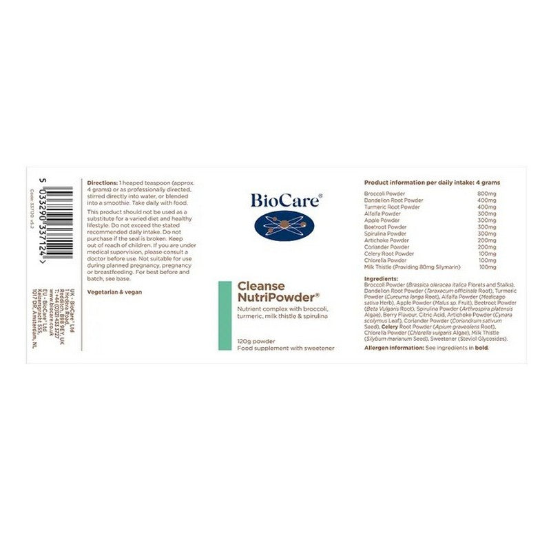 BioCare Cleanse NutriPowder 120g Powder